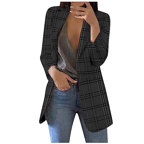 Blazers for Women 2025 Oversized Blazer Coat Casual Long Sleeve Blazer Dressy Jackets for Work Professional Clothes