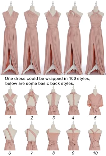Image of Edaydress Full Length one Dress with Over 100 Styles Multi Ways wrap Convertible Infinity Slit Bridesmaid Dresses