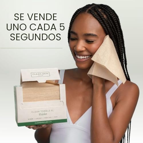 Miniatura 8 de Clean Skin Club Toallas Limpias Bambú Xl Toalla Facial Biodegradable World 1st Toallitas Desmaquillantes Desechables En Seco Súper Suave Para Pieles Sensibles 50 Unidades Caja Individual