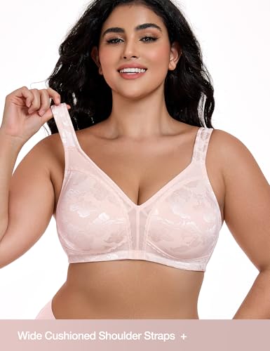Image of Wingslove Women's Minimizer Bras Full Coverage Wirefree Comfort Plus Size Bra Large Bust Non Padded