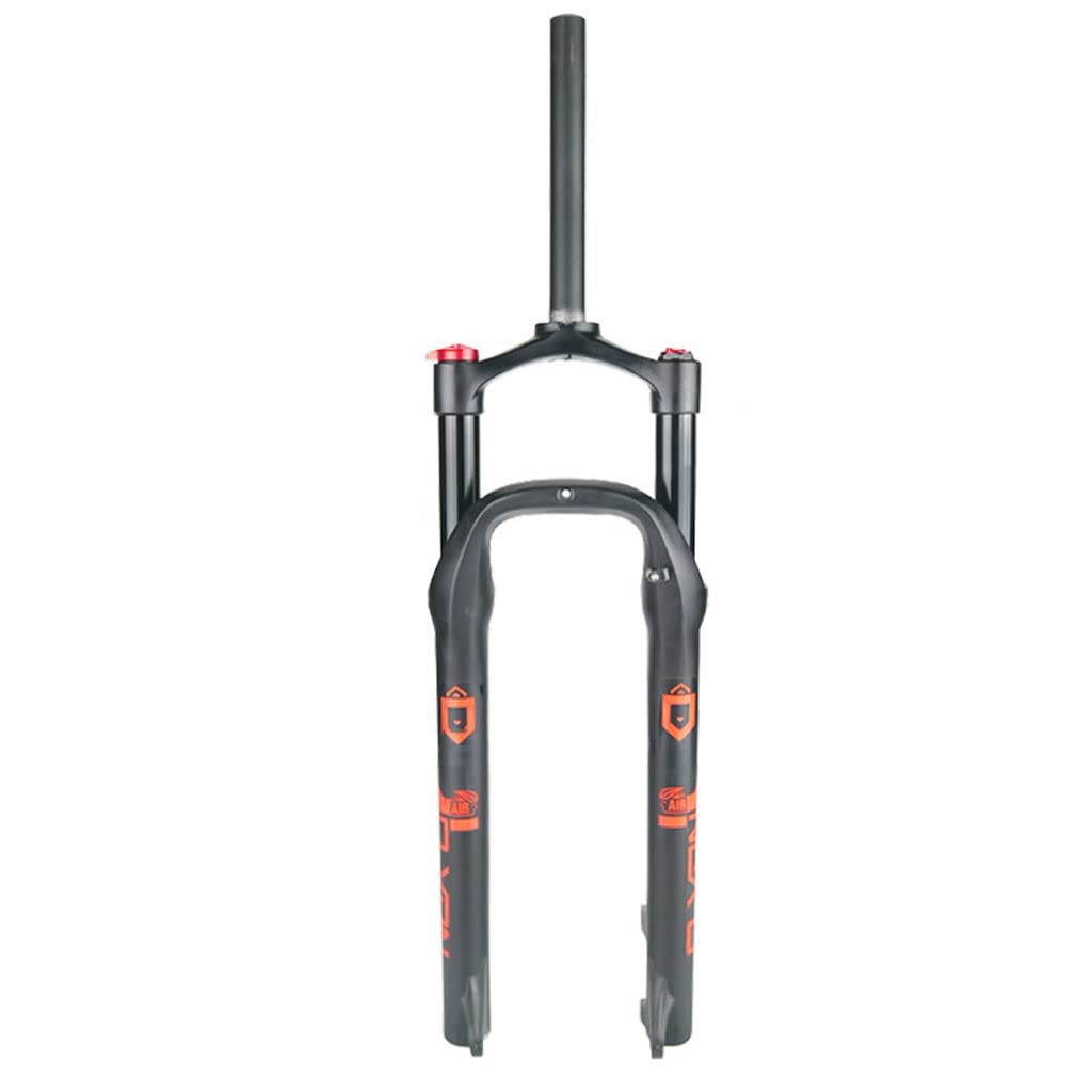 VPPV Forcella Bicicletta Neve/Spiaggia 26 Pollici Viaggia 120 MM, 1-1/8" Sterzo Senza Filettatura Forcelle Anteriori MTB Accessori per Bici per Freno A Disco per Pneumatici da 4,0 Pollici