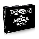 Monopoly - Mega Black Edition - Gesellschaftsspiel für Erwachsene und Kinder - Alter 8+ - Deutsch
