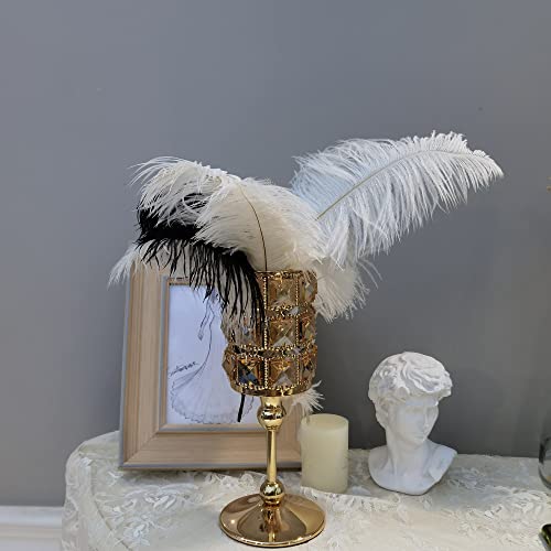 10 Pcs White Ostrich Feathers Centerpiece 12-14 Inch For Wedding Home Party Decoration, Diy Craft-White #TOP5