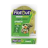 FLATOUT Flatbread - SPINACH (1 Pack of 6 Flatbreads)