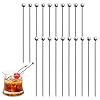 DONQL Roestvrijstalen cocktailsticks, herbruikbare fruitsticks, toothpicks, metaal, Martini Skewers, drankjes voor…
