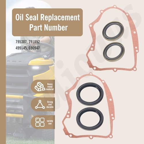 Image of 2 Set 594195 Crankcase Gasket & 795387 Oil Seal Compatible with B&S Toro Engines 40H777, 40G777, 74812, 74814, 13AT61RH048