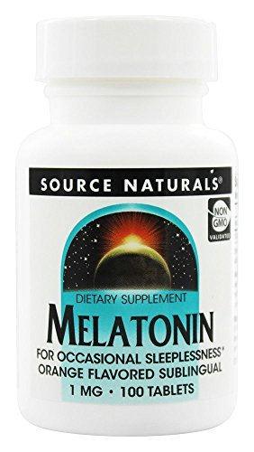 Sleep Science Melatonin 1 mg, Orange Source Naturals, Inc. 100 Lozenges