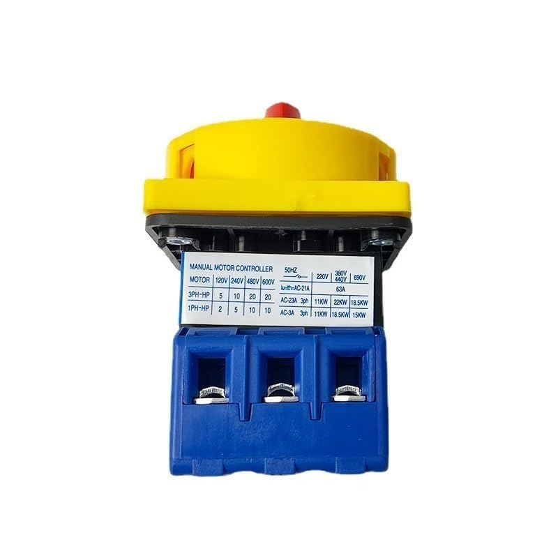 Interrupteur sectionneur 63A tripolaire 690V pour moteur triphasé