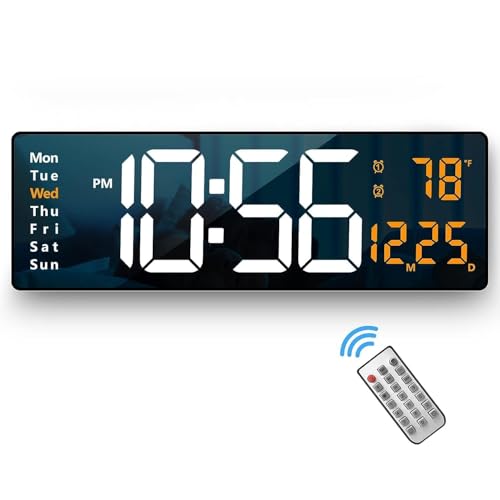 AERYS 16.2-Inch Digital Alarm Clock Rectangular Wall Clock (BIG) - Image 2