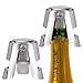 Produktbild 2 Stück Sektflaschenverschluss, Flaschenverschluss, Champagner Verschluss, Sektverschluss, Ideal Für Bars, Partys, Haushalte Und Champagnerliebhaber (Silber)