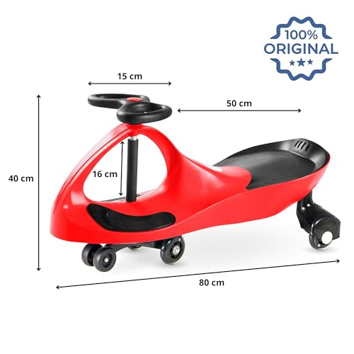 TWISTCAR Kinderfahrzeug, Kinder Twist Auto, Swing Car für Kleinkind, Spielzeugauto, Antrieb durch Lenkbewegung, Baby Scooter, für Kinder ab 1 Jahr, Rutschfahrzeug, Belastbar bis 120 kg, Rot – Bild 5