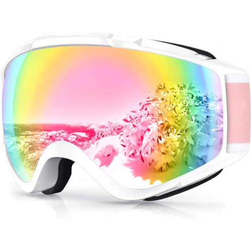 Image of findway Ski Goggles OTG - Over Glasses Snow /Snowboard Goggles for Men, Women & Youth - 100% UV Protection