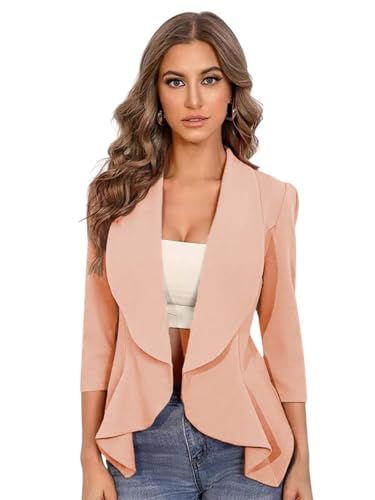 Image of KOTTY Womens Soild Regular fit 3 /4 Sleeve Formal -Casual Blazer