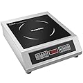 WaterElfo Professional Portable Induction Cooktop,1800 Watts 120V Commercial Range Countertop Burner, 1800 Watts Induction Burner with Sensor Touch and LCD Screen Low noise, timed