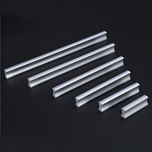 Voleseni™ Poignée de meuble en aluminium - Pour cuisine, tiroir, porte, armoire, décoration de bureau (64 mm, argent) Cover