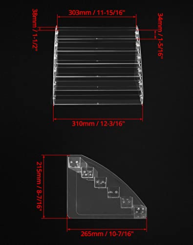 QWORK® 6 Tiers Nail Polish Holder Organizer, Acrylic Nail Polish display shelf, Clear Nail Polish Rack, Holds about 60 Bottles - Image 7