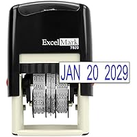 ExcelMark Self-Inking Rubber Date Stamp (Blue Ink) only .99: eDeal Info