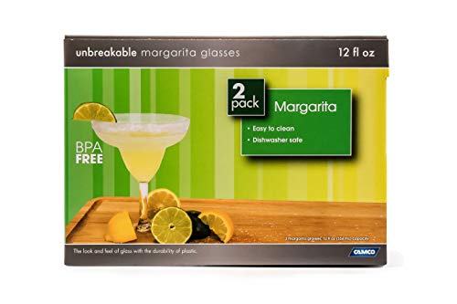 image for Camco Unbreakable Travel Margarita Glass- 12 Ounce, Dishwasher Safe, B