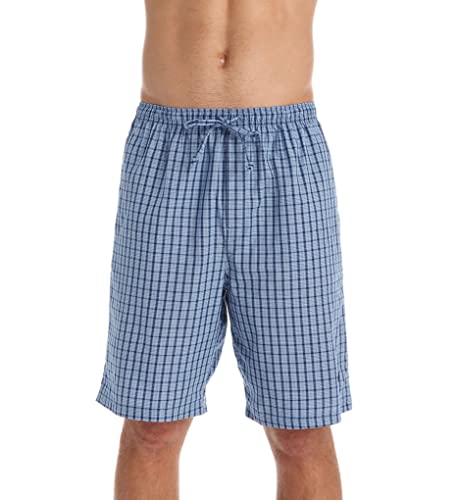 Image of Nautica Men's Soft Woven 100% Cotton Elastic Waistband Sleep Pajama Short