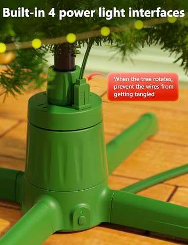 Coolwufan SDSZJ_01 360-Dgree Rotating Christmas Tree Stand For Up To 9Ft & 120Lb Artificial Trees thumb #3