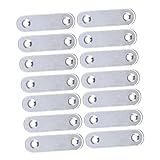CHILDWEET 20 Piezas Soporte De Servicio Pesado Soporte Metálico Riostra Recta Plana Soportes De Estante De Servicio Pesado Abrazadera De Placas De Unión Espesar Marco De Esquina