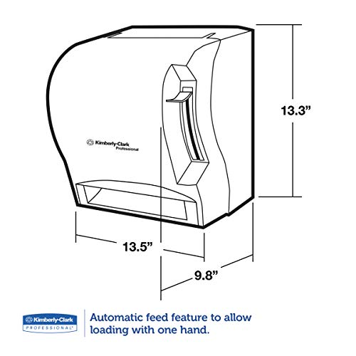 Kimberly Clark Levermatic Roll Paper Towels Dispenser (09765), Manual, Smoke (Black) #TOP2