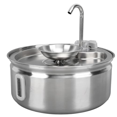 Fuente de agua para gatos y perros de acero inoxidable 3.2L miniatura 2