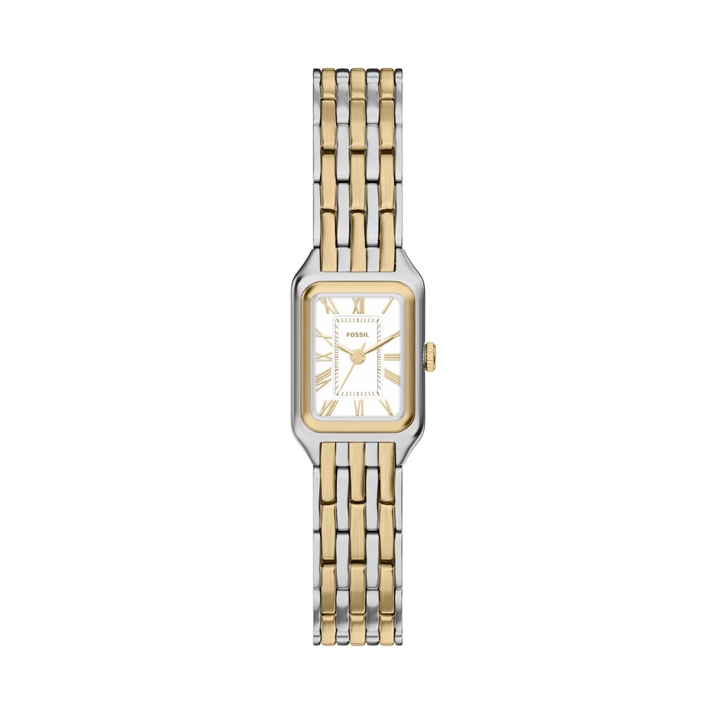 Fossil Womens Raquel Three-Hand Two-Tone Stainless Steel Watch, ES5468, Multi, Women