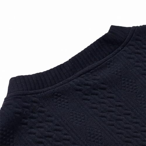 Men's Thicken Knitted Buttons Long Sleeve Knit Solid Color Pockets Warm Knitted Sweater4