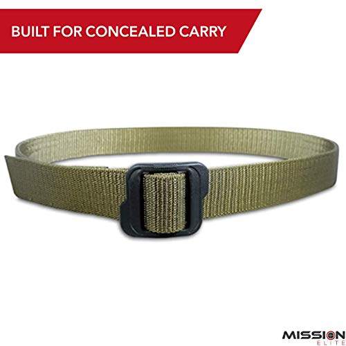 image for MISSION ELITE Tactical Belt, 1.5-inch Nylon Gun Belts for Men, 2-Ply E