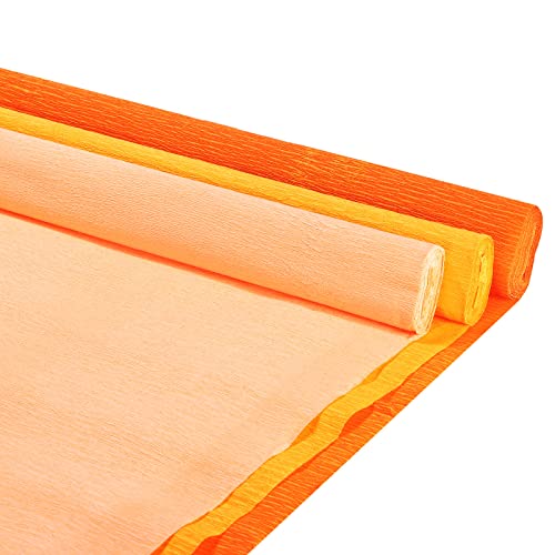Meccanixity Crepe Paper Streamers 3 Rolls 7.5Ft In 3 Colors For Rainbow Party Decorations Wedding Ceremony Birthdays Christmas Decoration (Orange,Yellow,Deep Champagne) #TOP12