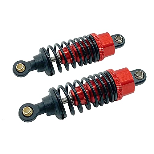 Juego de amortiguadores de aleación de aluminio de 4 piezas para piezas de actualización de coche RC de TT-01 TT01 TT-02 TT02 1/10 (color: rojo