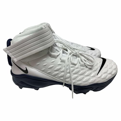 Nike Men's Force Savage Pro-2 Football Cleats Shoes White/College Navy Blue #BV5448-102 - Size Men's 17