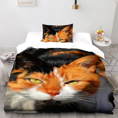 Housse de couette single animaux 3D Le Chaton Bedding 135x200cm - 2