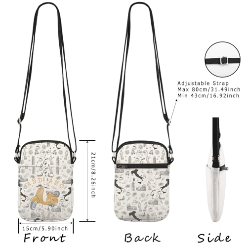 WCGXKO Italy Rome Travel Crossbody Bag Italian Theme Gift Italy Bachelorette Gift2