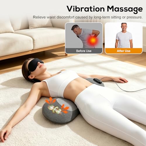 Image of Upgraded Triple Fusion Back Massager with Heat, Vibration & Stretch, Grey