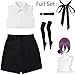 YDGSQC Reze Costume Outfit Reze Uniform Women Full Set Halloween (Black, X-Small)