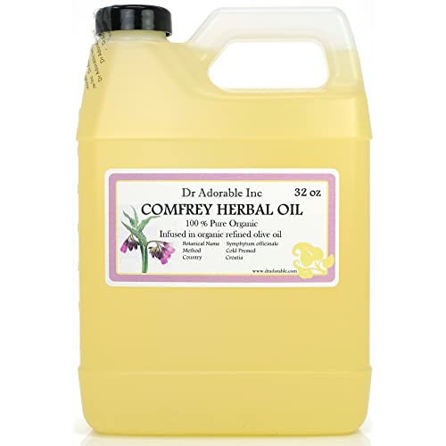 Dr Adorable - 32 oz - Comfrey Herbal Oil - Infused Natural Organic