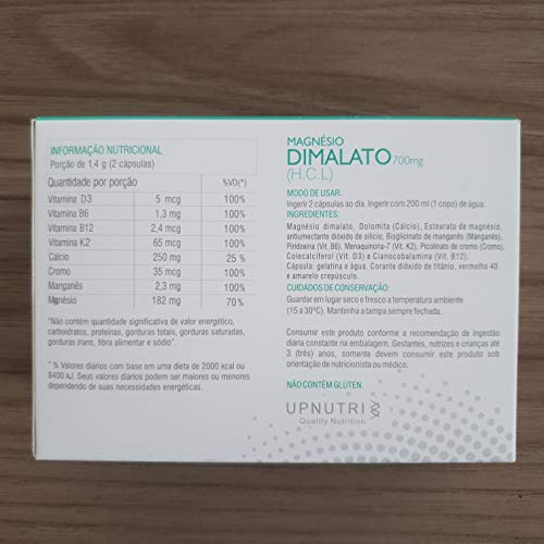 Magnésio dimalato HCL 45 cap. 700mg 5 caixas