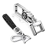 BUZSU 2PCS Alloy Car Keychain Leather Car Key Chain for Mazda CX5 CX7 CX9 CX-5 CX3 MX-5 Protege Vale