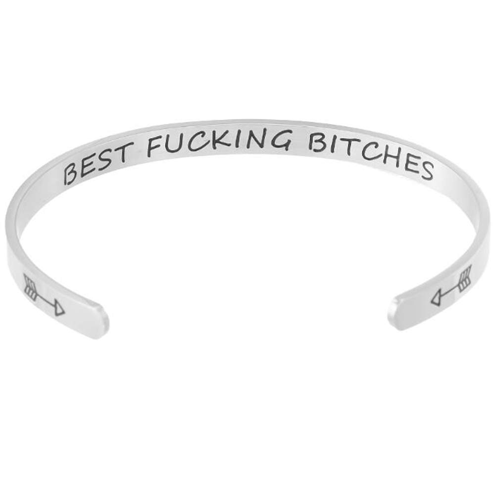 Jude Jewelers 6mm Width Stainless Steel Inspirational Encouragement Graduation School Open Cuff Bangle Bracelet