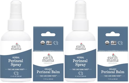 Image of Earth Mama Postpartum Recovery Kit | Take Care Down There with Organic Perineal Balm & Herbal Perineal Spray, 2-Piece Set (Pack of 2)
