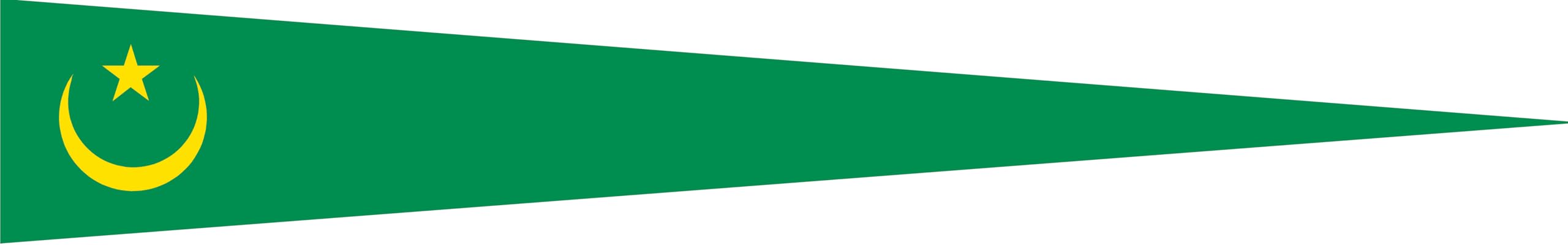 Mauretanien Wimpel – Nationalflaggen-Wimpel in Grün und Gelb Ultra-Schiffsflaggentuch / 120x60cm