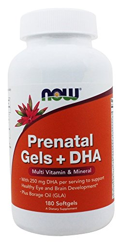 NOW Foods - Prenatal Gels + DHA Multiple Vitamin & Mineral - 180 Softgels