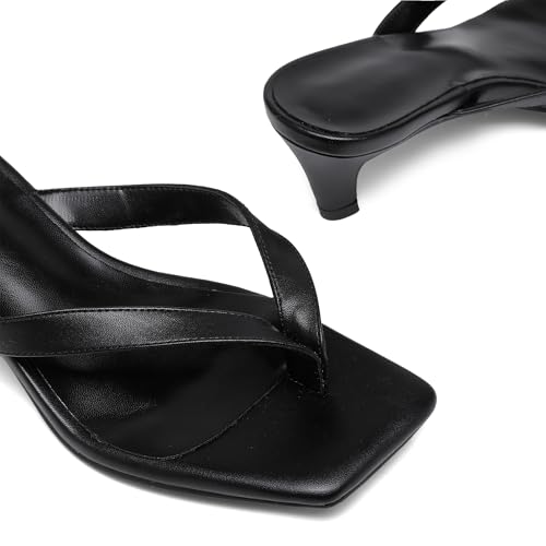 Women Kitten Heel Thong Sandals Square Open Toe Flip Flop Sandals Low Heel Fashion Party Dress Heeled Sandals4