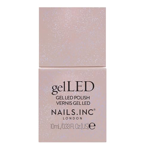 Nails.INC GelLED UV/LED Gel Nail Polish, Chasing Unicorns, Lilac Shimmer, Long Lasting, High Shine Colour, Quick Cure Formula, Cruelty Free, Art Gel Manicure At Home, 30-60 Second Cure Time, 10 ML