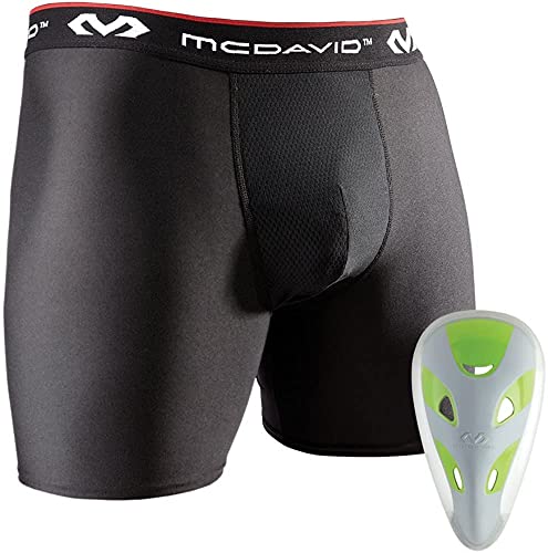 Mcdavid Boy’s Boxer Briefs w/ Athletic Cup Protection, For Youth Sports, Baseball, Lacrosse, Football