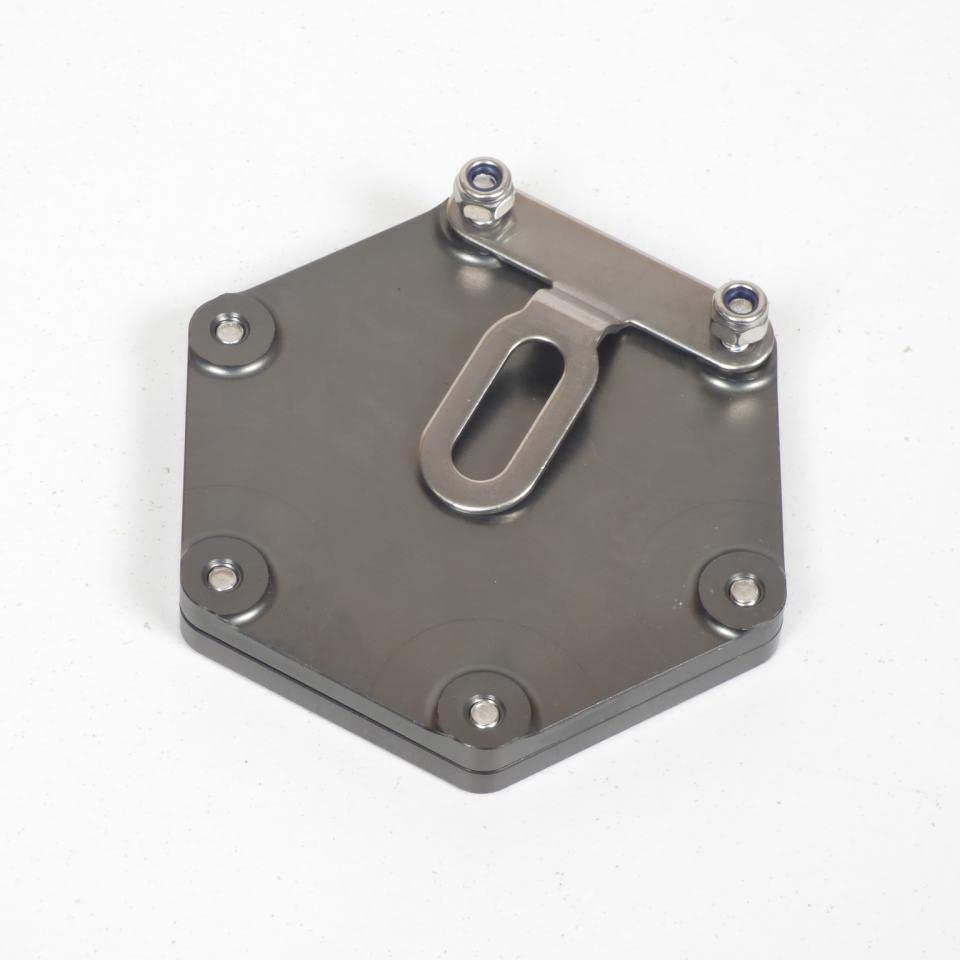 Support de vignette moto hexagonal alu titane tube cadre universel - 2
