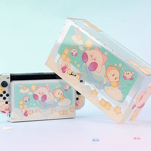 ENIFLY Cute Soft Shockproof Kirby's Dream Land Dockable Cover Case Compatible with Nintendo Switch