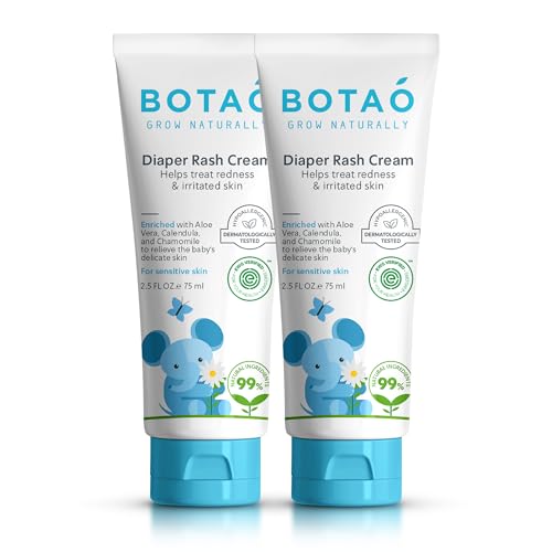 BOTAO Baby's Natural Diaper Cream | Organic Diaper Cream EWG Verified | Naturally Soothes Baby...